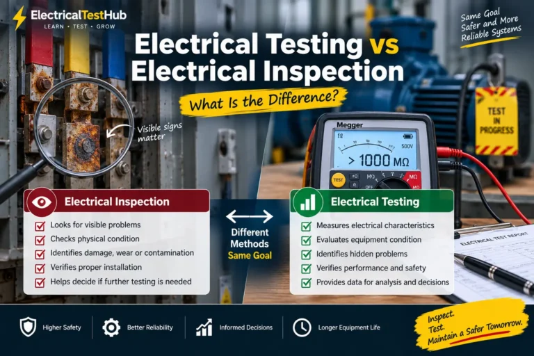 Electrical Testing vs Electrical Inspection: What Is the Difference? Electrical Testing vs Electrical Inspection: What's the Difference?